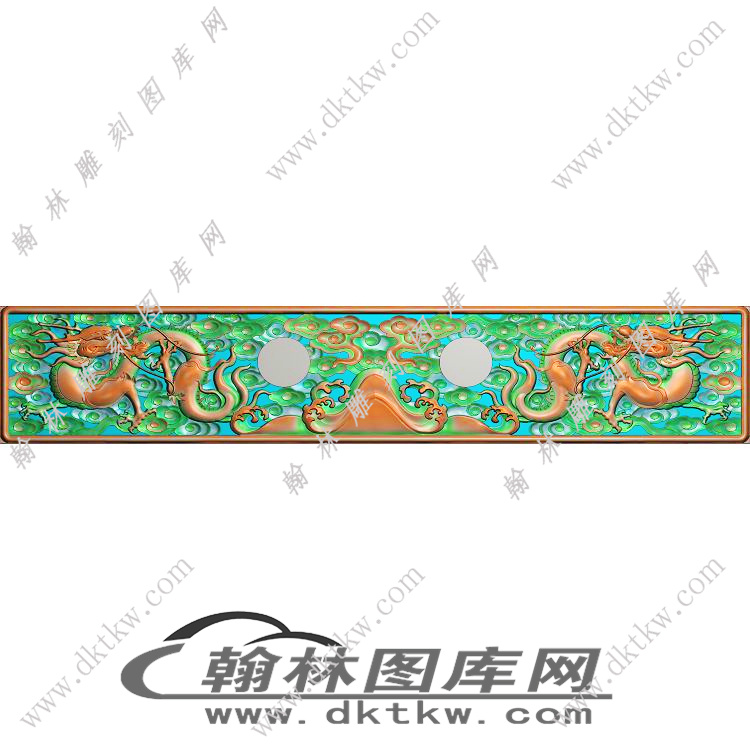 双龙抽屉精雕图（EDG-053）展示