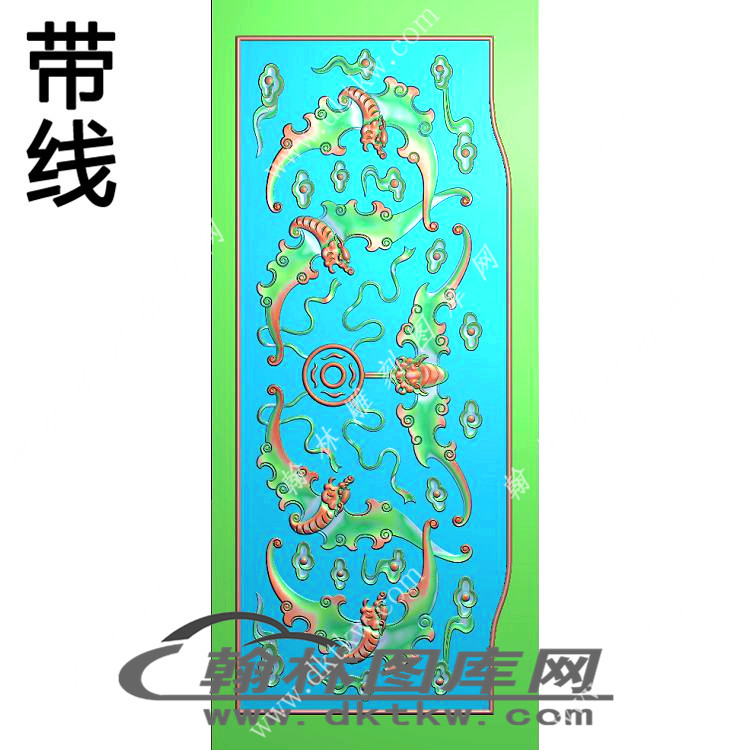 八宝靠背中间精雕图（EDG-107）展示