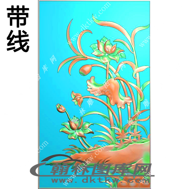 床荷花精雕图（EDG-129）展示
