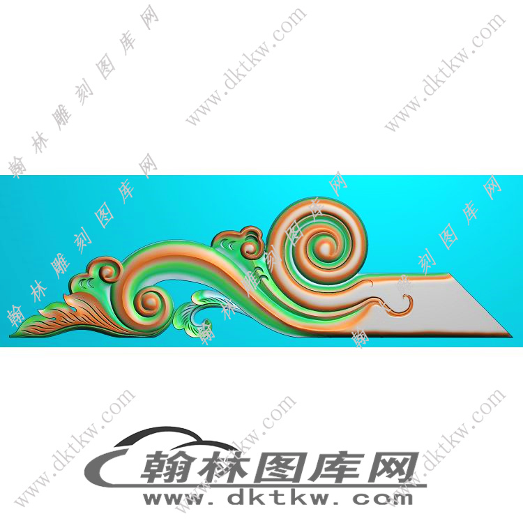 如意床靠背精雕图（EDG-203）展示