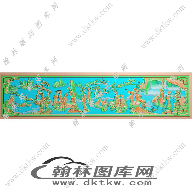 仙女床中板精雕图（EDG-229）展示