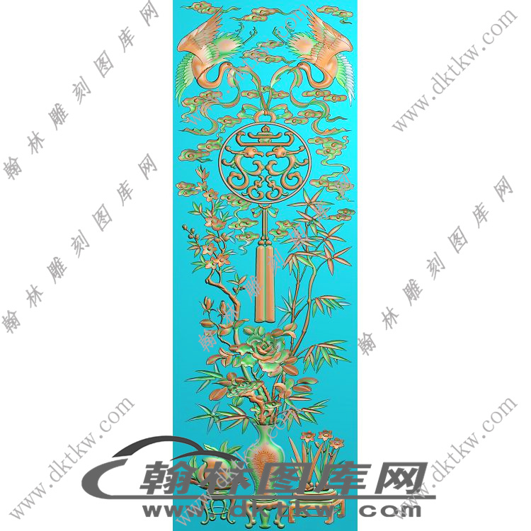 花仙鹤精雕图（RNG-533）展示