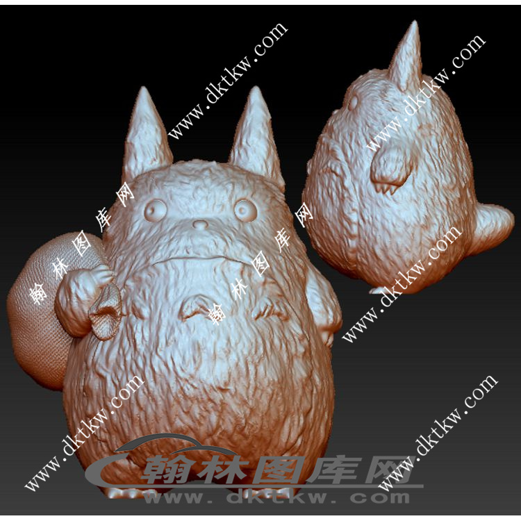 龙猫 背着袋子立体圆雕图（RNG-387）展示