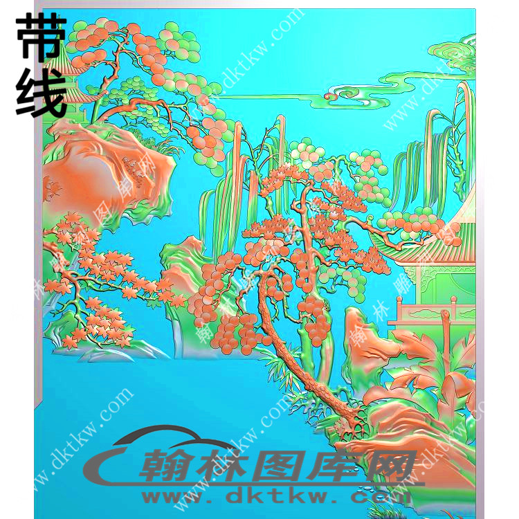 山水精雕图（RNG-513）展示