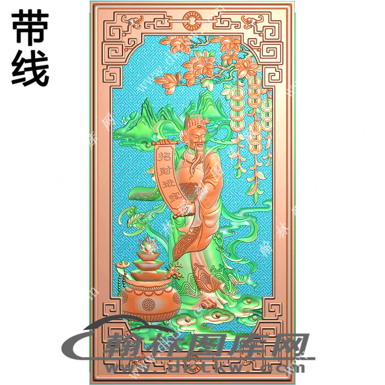 背中板禄精雕图（RNG-593）展示