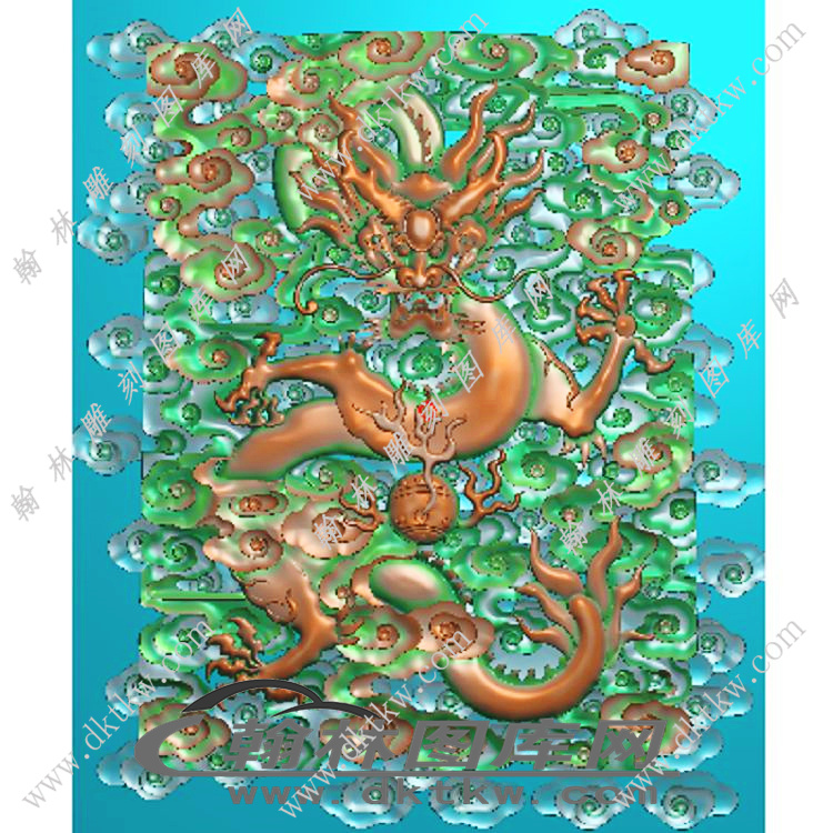 皇宫椅靠背龙精雕图（EDG-678）展示