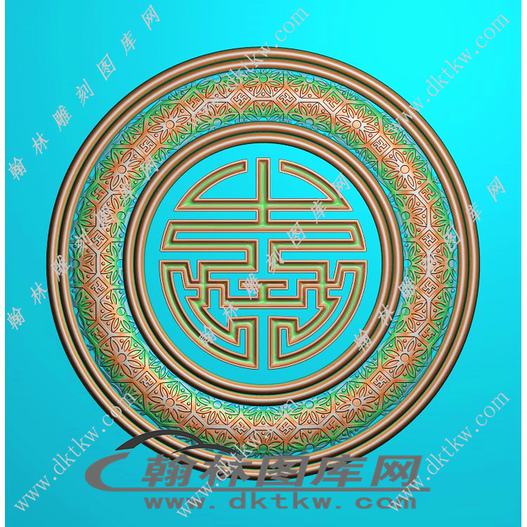 洋花宝座靠背板改精雕图（EDG-743）展示