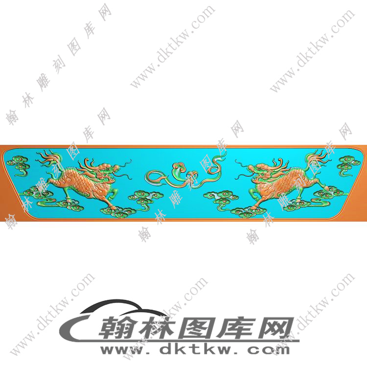 麒麟靠背精雕图（EDG-701）展示