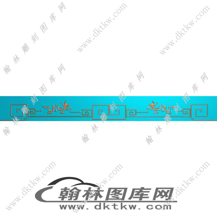 水龙柜牙板一对精雕图（EDG-957）展示