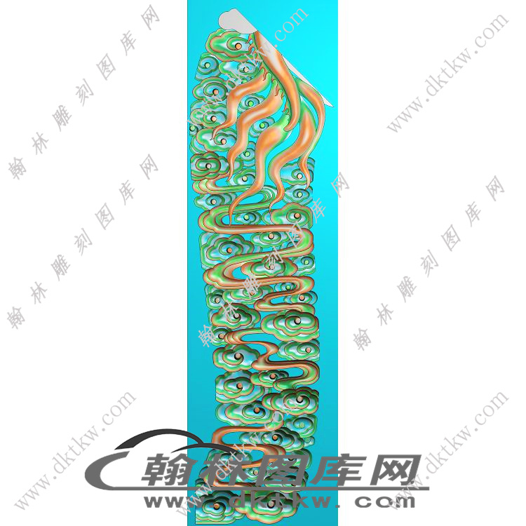 龙床高拼脚精雕图（EDG-815）展示