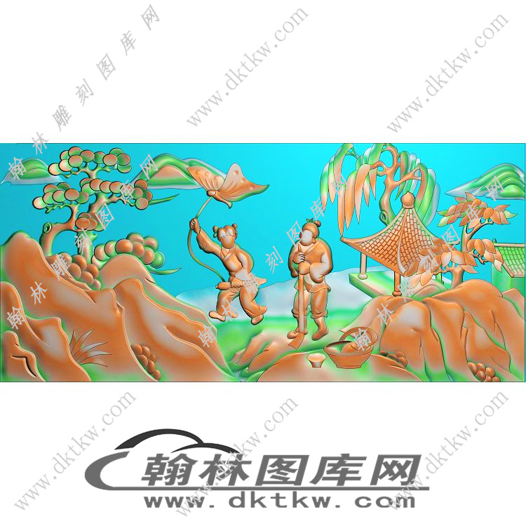 扶手精雕图（EDG-293）展示