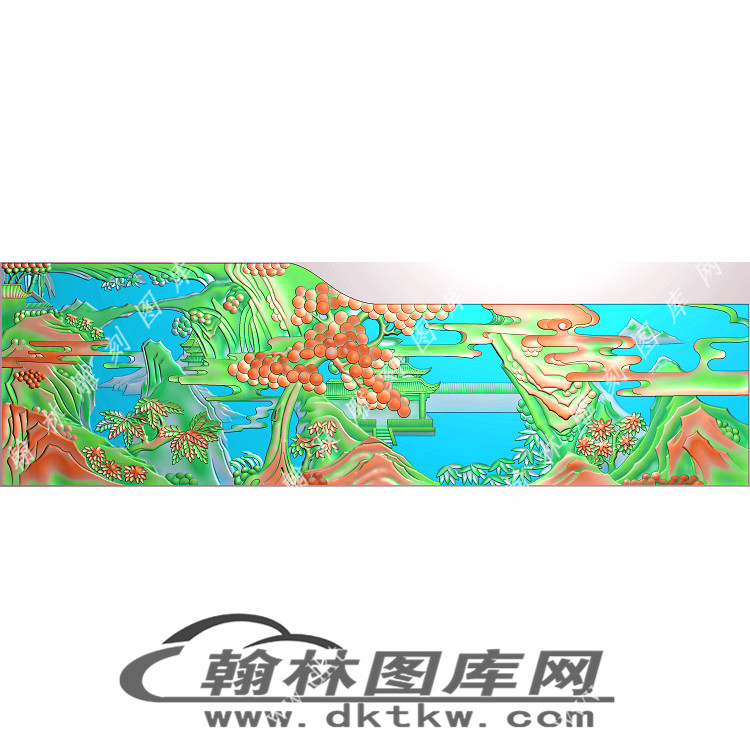 罗汉床-扶手无线精雕图（EDG-259）展示