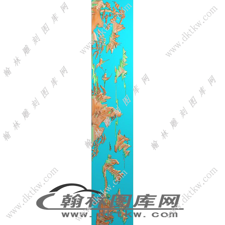 罗汉床山水扶手精雕图（EDG-326）展示