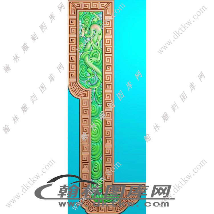 云威水龙宝座扶手精雕图（EDG-343）展示