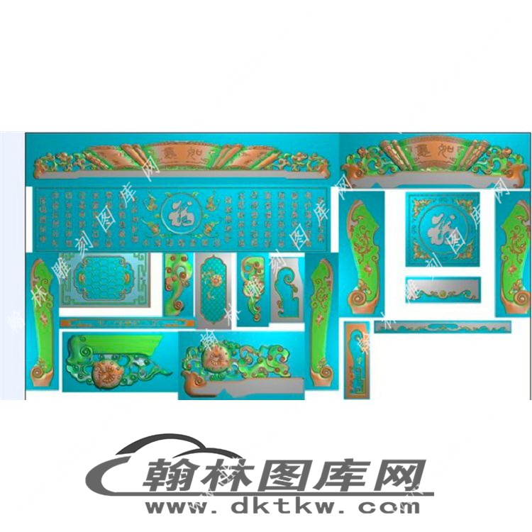 百福如意沙发精雕图（EDG-1225）展示