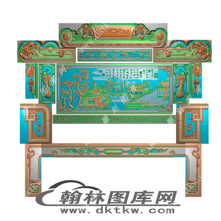 兰亭序沙发精雕图（EDG-1250）展示