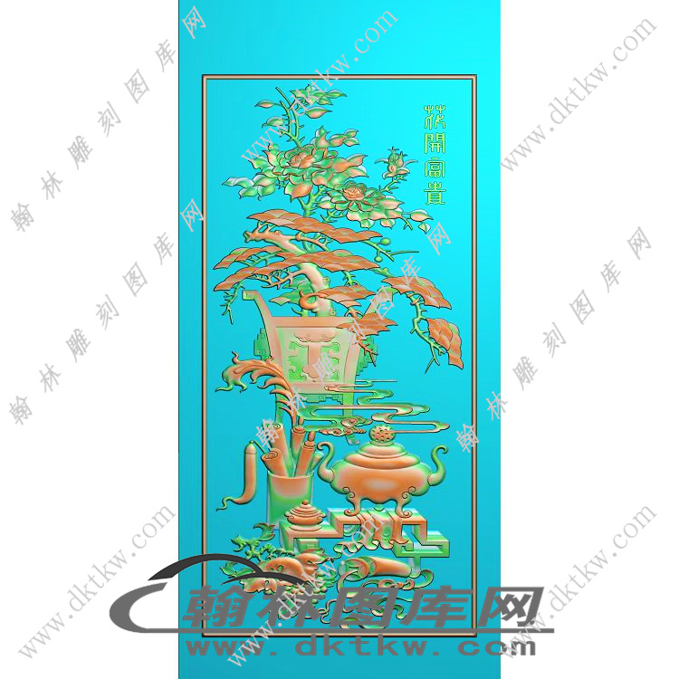 花瓶松精雕图（EDG-588）展示