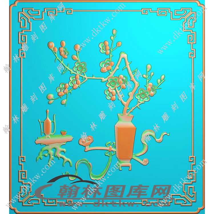梅花瓶精雕图（EDG-595）展示