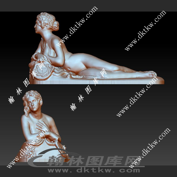 斜躺着的女士立体圆雕图（SKT-510）展示