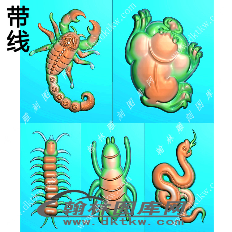 五毒精雕图（XJD-015）展示