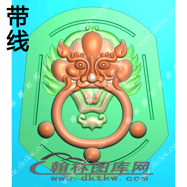 仿古兽牌精雕图（XJD-247）展示