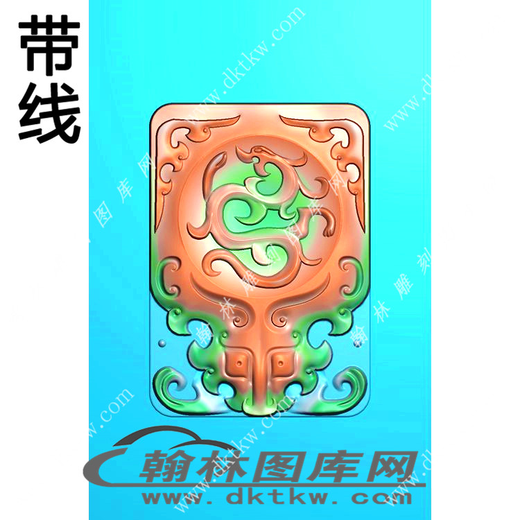 仿龙兽头精雕图（XJD-176）展示