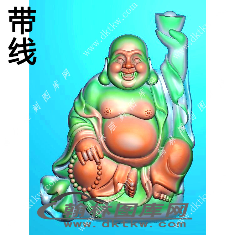 弥勒佛挂件精雕图（XJD-263）展示