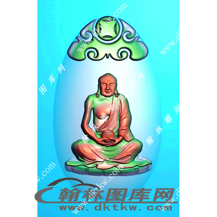 坐姿神佛精雕图（XJD-287）展示