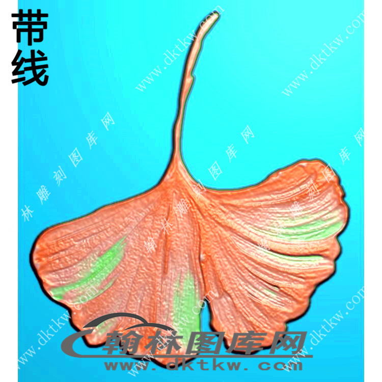 银杏叶挂件精雕图（XJD-360）展示