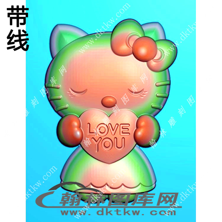 凯蒂猫hellokitty挂件精雕图（XJD-543）展示