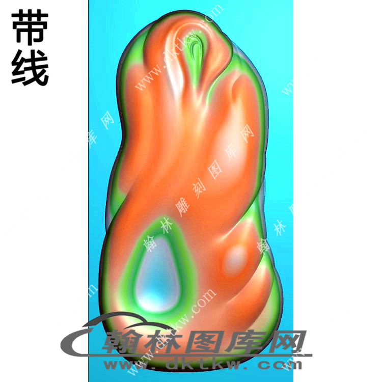 新款拼底悟道单独随型底挂件精雕图（XJD-501）展示