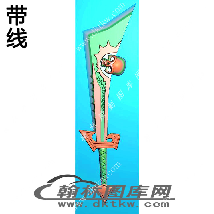 宝剑006挂件精雕图（XJD-403）.jpg