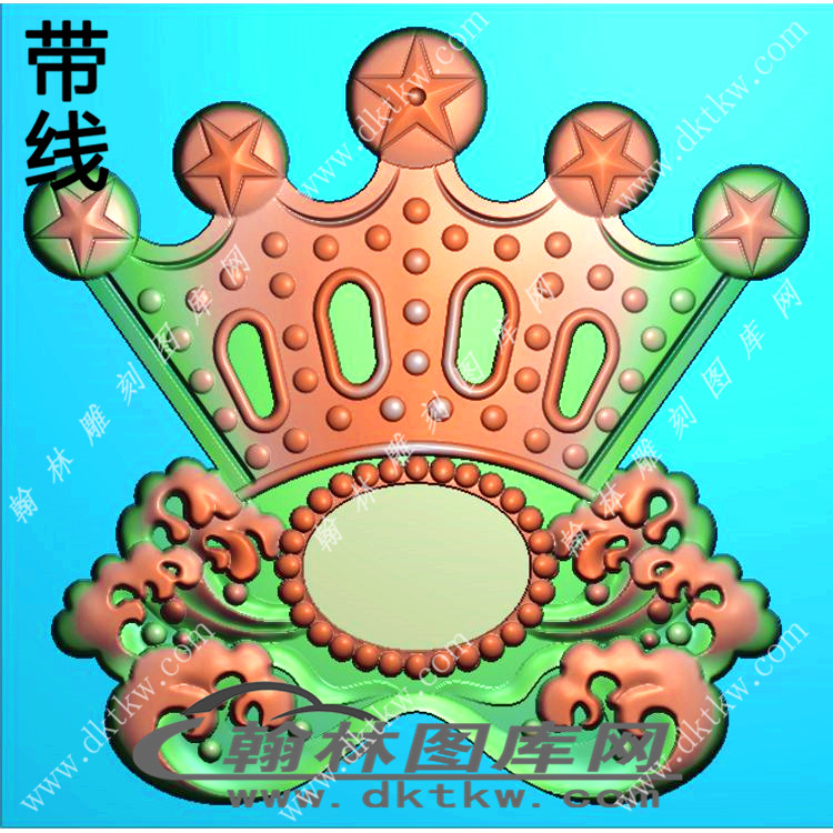 皇冠挂件精雕图（XJD-413）展示