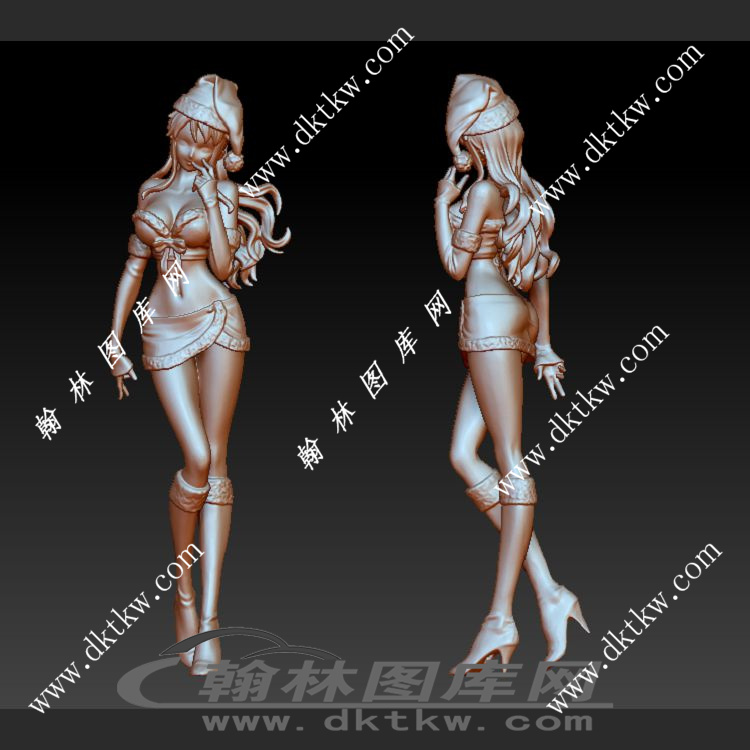娜美圣诞妆动漫角色美女立体圆雕图（DWG-038）展示