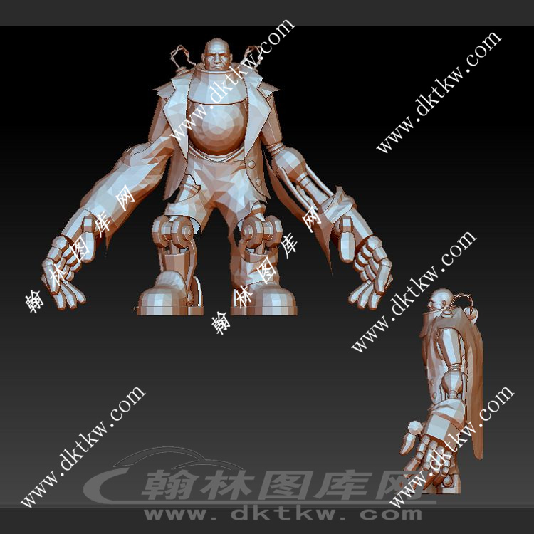 勤杂工立体圆雕图（SKT-414）展示