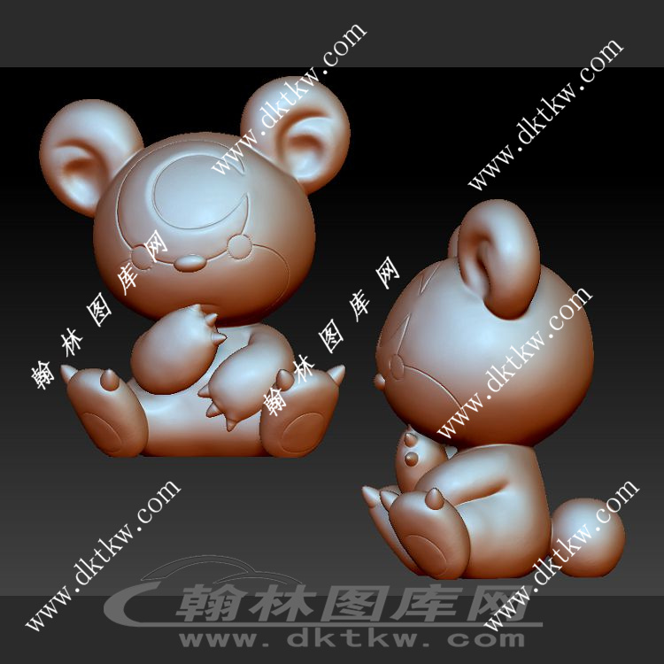 熊宝宝（精灵宝可梦）立体圆雕图（DWG-071）展示