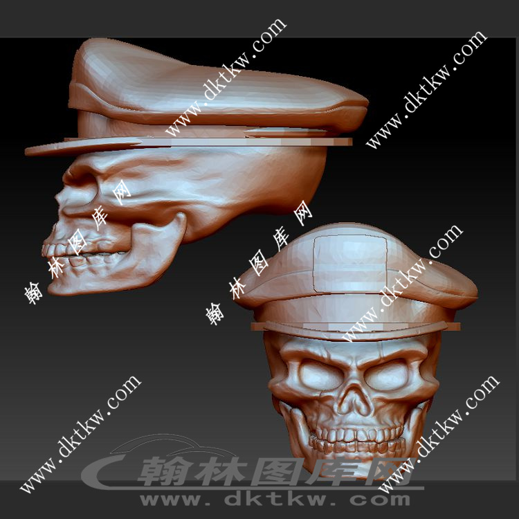 骷髅首领立体圆雕图（SKT-057）展示