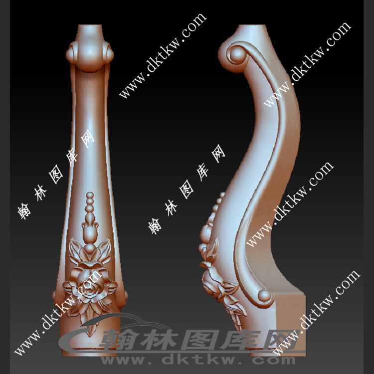 餐椅前脚立体圆雕图（OMG-260）展示