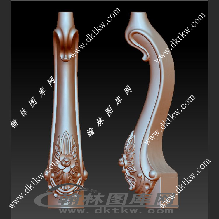 餐椅前脚立体圆雕图（OMG-261）展示