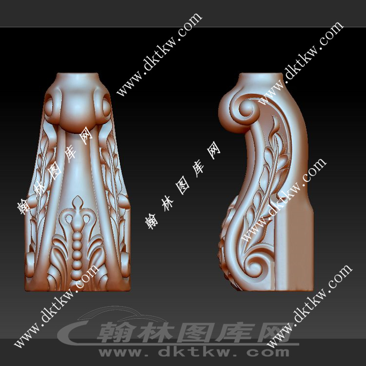 床头柜脚立体圆雕图（OMG-064）展示