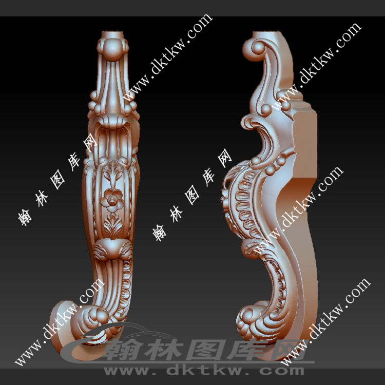 实木沙发脚立体圆雕图（OMG-117）展示