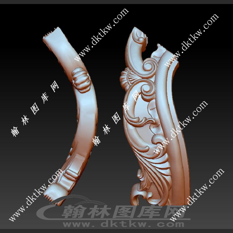 三人沙发弯头立体圆雕图（OMG-016）展示