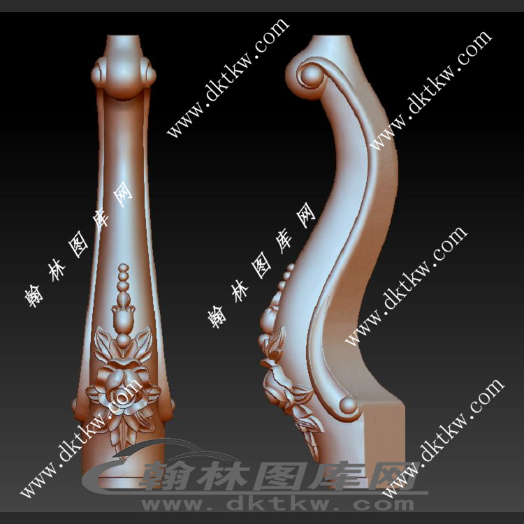 三众餐椅前脚立体圆雕图（OMG-145）展示