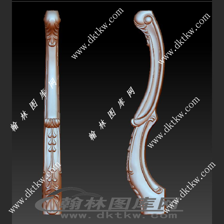 沙发桌后脚立体圆雕图（OMG-005）展示