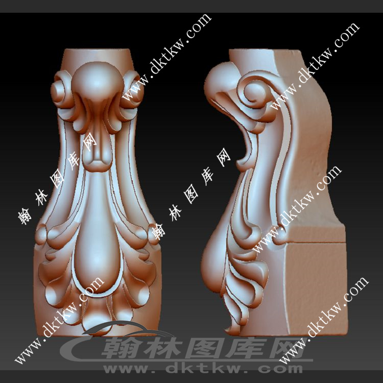 门柜前脚立体圆雕图（OMG-298）展示