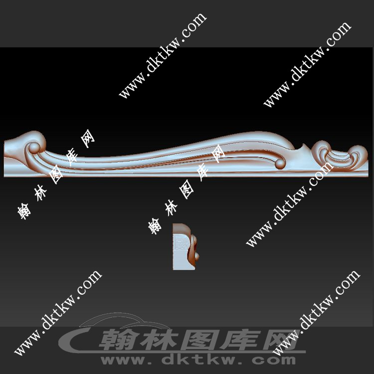 柱上花立体圆雕图（OMG-182）展示