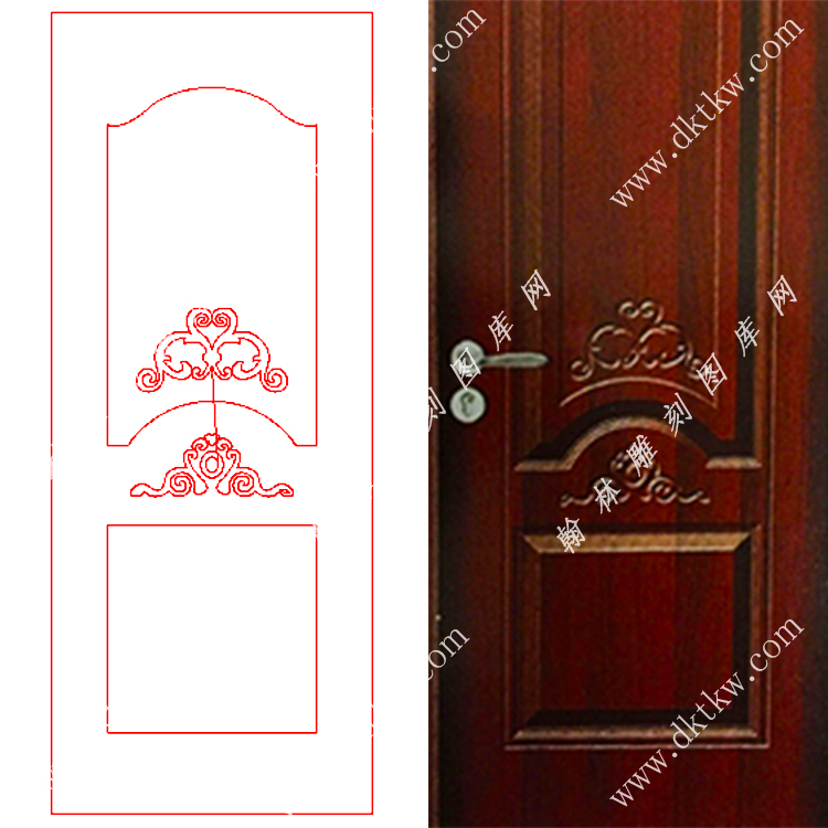 文泰木门精雕图（DK-571）展示