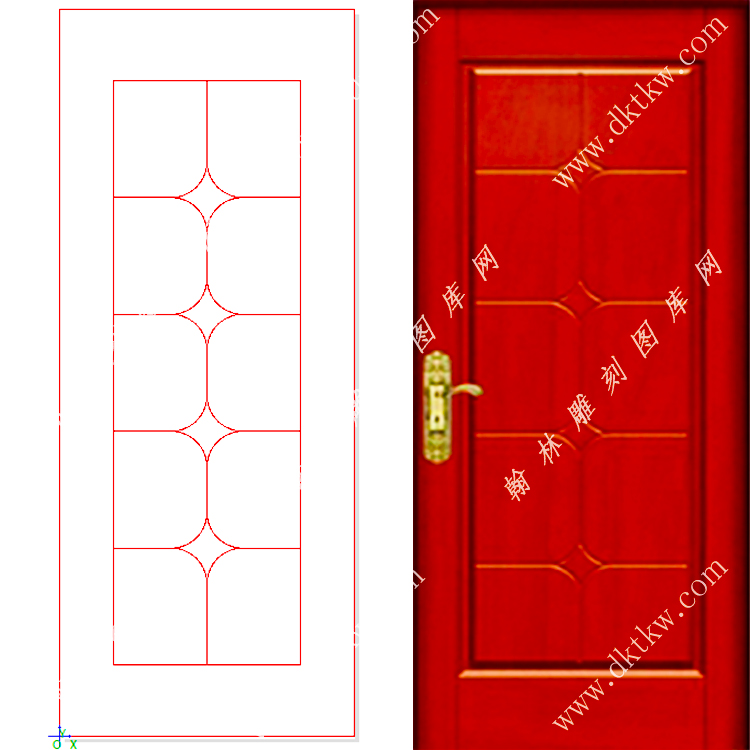 文泰木门精雕图（DK-668）展示