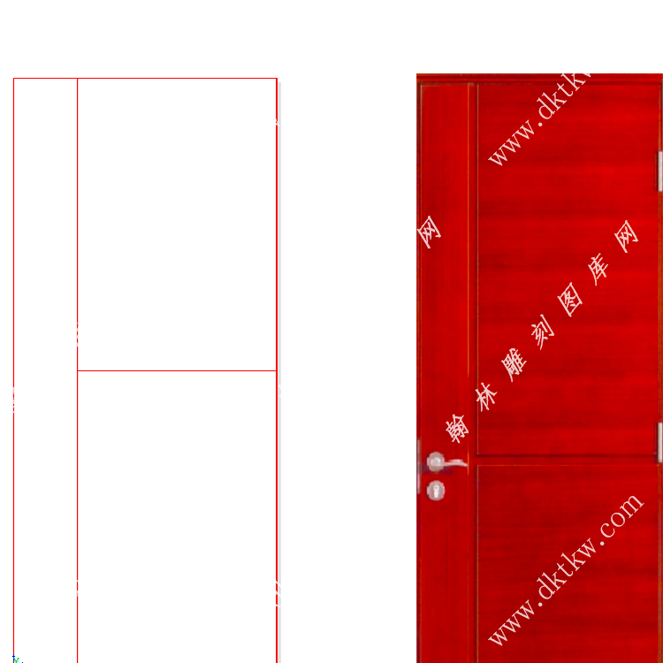 文泰木门精雕图（DK-715）展示