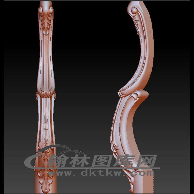 长方餐桌脚立体圆雕图（OMG-431）展示